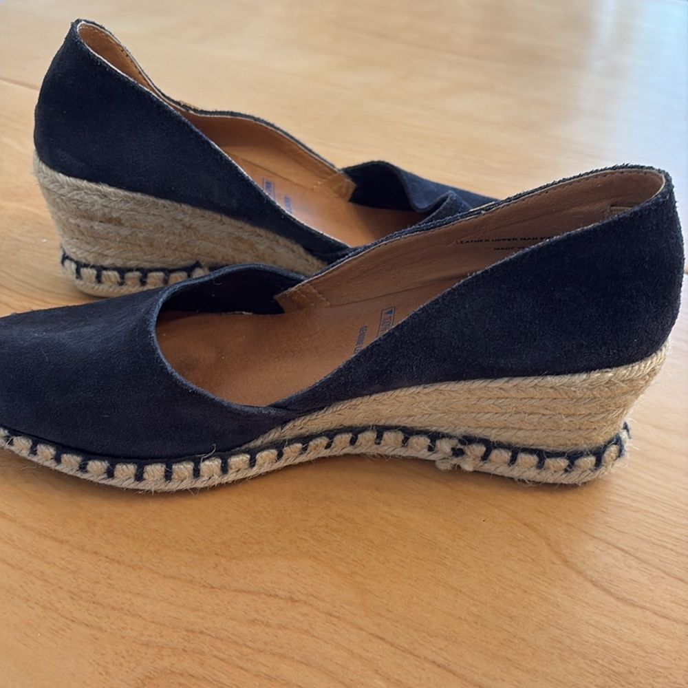 Verbenas Women's Carmen Navy Suede Espadrille Wedge Slip-On Shoes. Size 39 - Picture 10 of 10